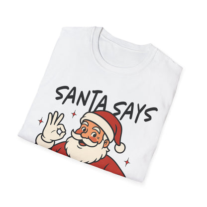 Christmas Santa T-Shirt, Holiday Gift, Unisex Tee, Festive Apparel, Merry Christmas 2025 Tee, Fun Santa Design