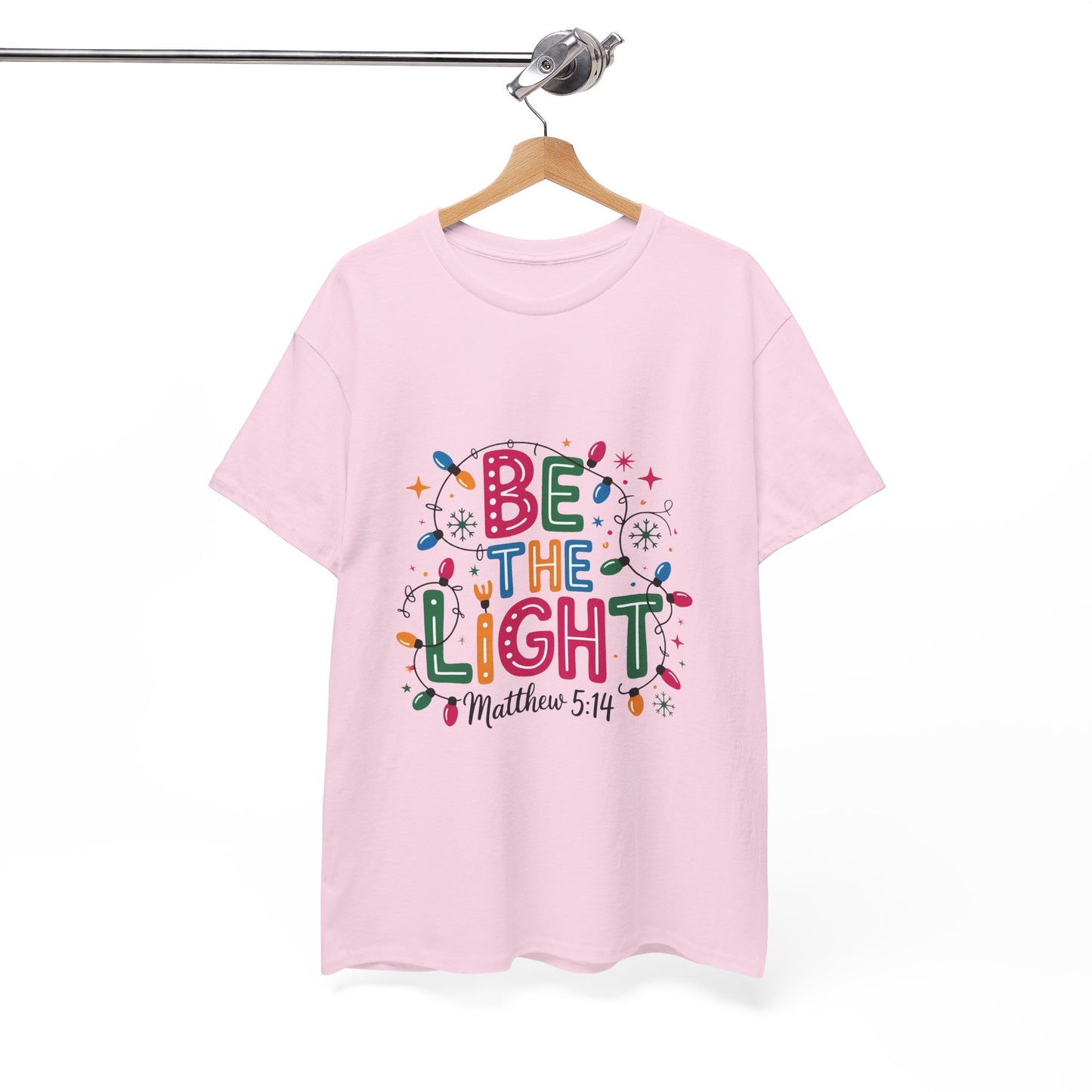 Be the Light Unisex Heavy Cotton Tee | Inspirational Shirt | Perfect for Holidays, Gift for Friends, Family, Christian Apparel