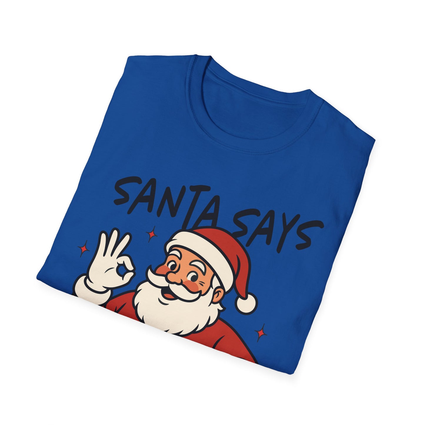 Christmas Santa T-Shirt, Holiday Gift, Unisex Tee, Festive Apparel, Merry Christmas 2025 Tee, Fun Santa Design