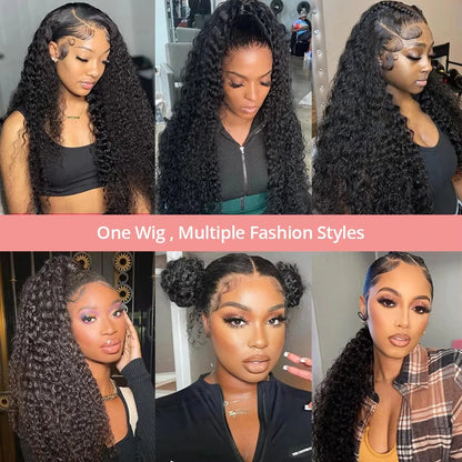 Botisi Glueless Ready To Wear Curly Wigs Deep Wave Wigs 5x5 Hd Lace Closure Water Wave 4x4 Closure Human Hair Wig Wear And Go