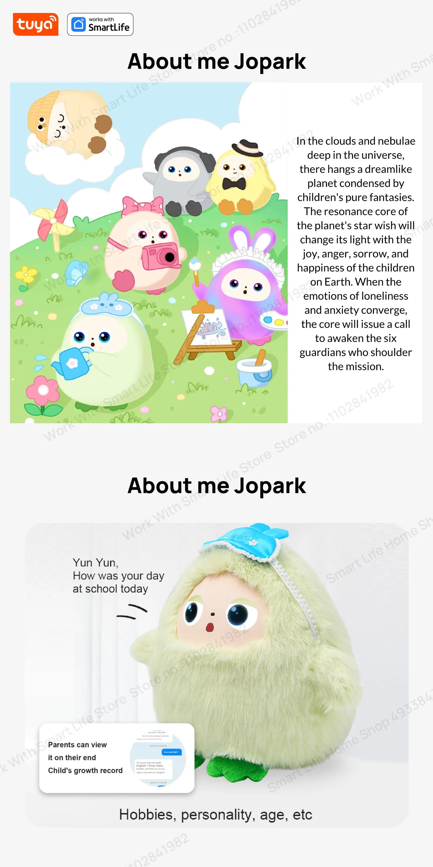 AI Plush Toy W/Smart Voice&LED Eyes,Interactive Companion for Kid/Adult‌Gift-ReadyRechargeable E-Pet open up fun life W/Tuya App