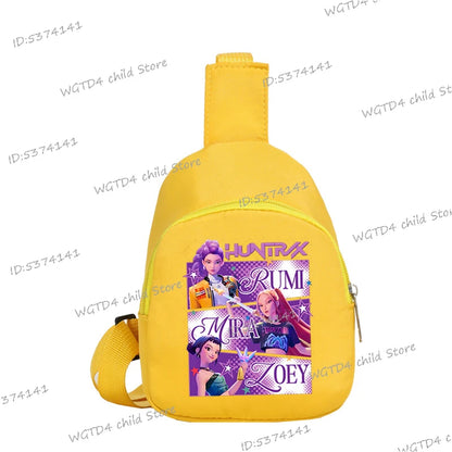 Children's Chest Bag K-Pop Demon Hunters Messenger Bags Baby Shoulder Bag Kids Gifts Mini Kids Gifts Cute Purses and Handbags
