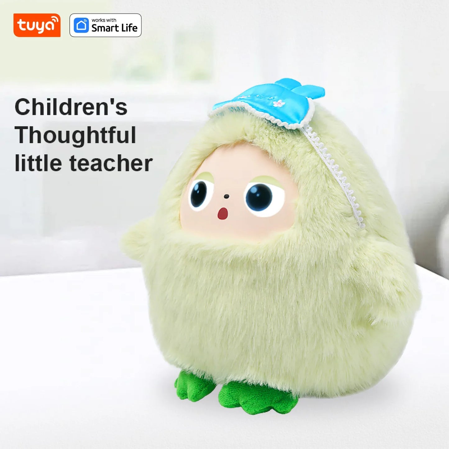 AI Plush Toy W/Smart Voice&LED Eyes,Interactive Companion for Kid/Adult‌Gift-ReadyRechargeable E-Pet open up fun life W/Tuya App