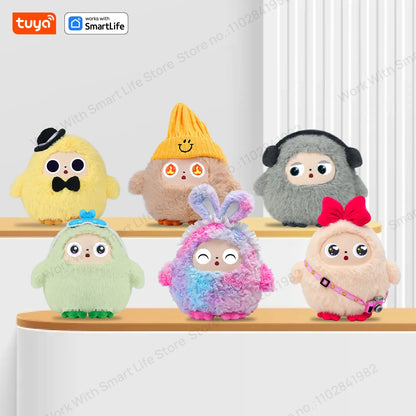 AI Plush Toy W/Smart Voice&LED Eyes,Interactive Companion for Kid/Adult‌Gift-ReadyRechargeable E-Pet open up fun life W/Tuya App